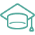 graduate cap for schools icon